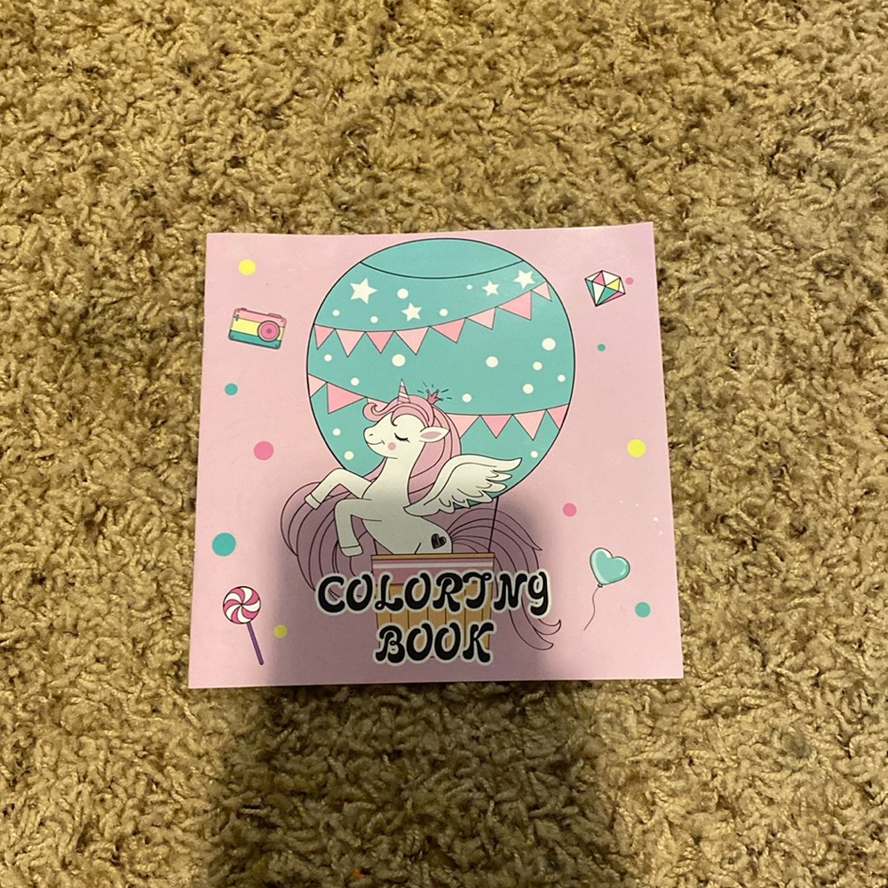 Unused unicorn coloring book